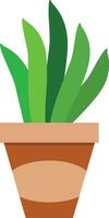 flower pot illustration with tropical and cactus design for designing vector