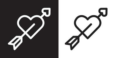 Valentine Outline Icon - Cupid's Arrow.eps 10 vector