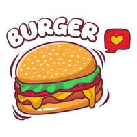 vector hamburguesa mascota logo modelo