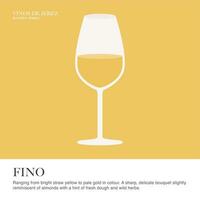 Fino spec sheet. Sherry wine. Illustrated guide for bars, restaurants, tourist guides, encyclopedias vector