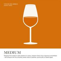 Medium spec sheet. Sherry wine. Illustrated guide for bars, restaurants, tourist guides, encyclopedias vector