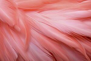 AI generated Flamingo Feather background. AI Generated photo