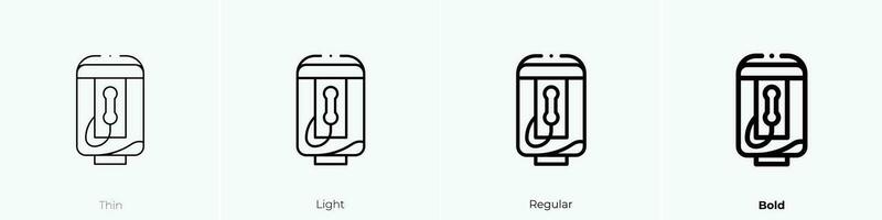 payphone icon. Thin, Light, Regular And Bold style design isolated on white background vector