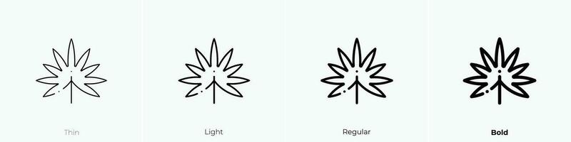 palm icon. Thin, Light, Regular And Bold style design isolated on white background vector