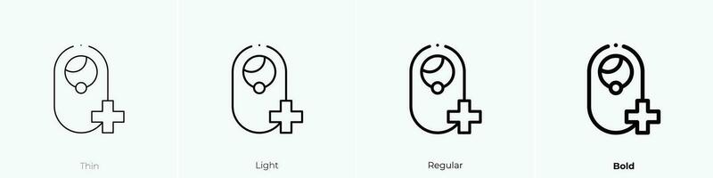 pediatrics icon. Thin, Light, Regular And Bold style design isolated on white background vector