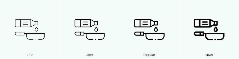 pan icon. Thin, Light, Regular And Bold style design isolated on white background vector