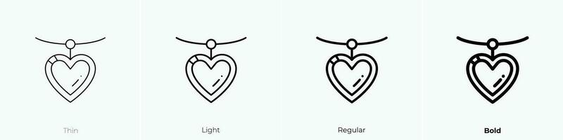 pendant icon. Thin, Light, Regular And Bold style design isolated on white background vector