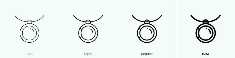 pendant icon. Thin, Light, Regular And Bold style design isolated on white background vector