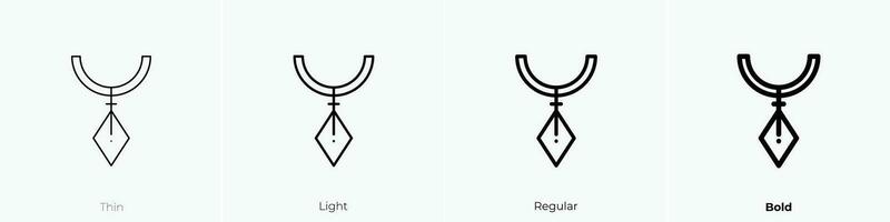 pendant icon. Thin, Light, Regular And Bold style design isolated on white background vector