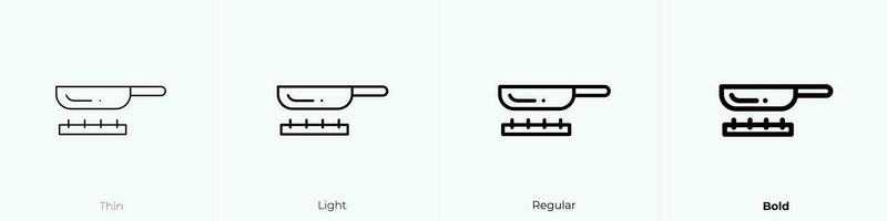 pan icono. delgado, luz, regular y negrita estilo diseño aislado en blanco antecedentes vector