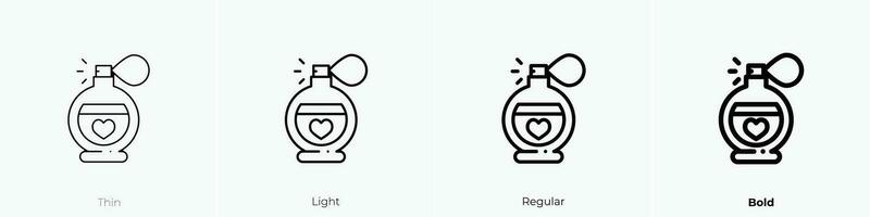 perfume icon. Thin, Light, Regular And Bold style design isolated on white background vector