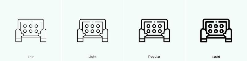 platter icon. Thin, Light, Regular And Bold style design isolated on white background vector