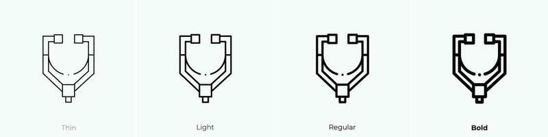 phonendoscope icon. Thin, Light, Regular And Bold style design isolated on white background vector