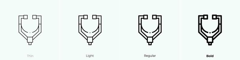 phonendoscope icon. Thin, Light, Regular And Bold style design isolated on white background vector