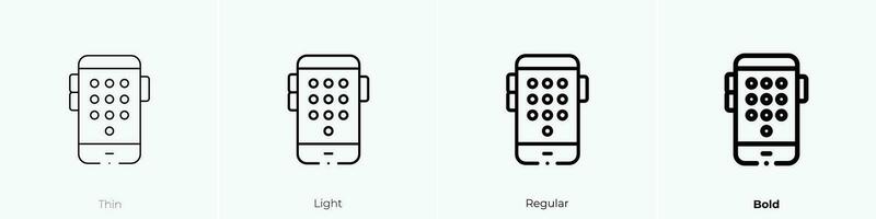 phone icon. Thin, Light, Regular And Bold style design isolated on white background vector