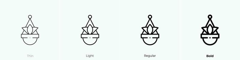 plant icon. Thin, Light, Regular And Bold style design isolated on white background vector