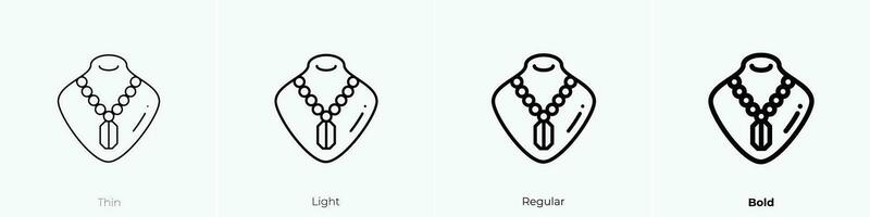 pendant icon. Thin, Light, Regular And Bold style design isolated on white background vector