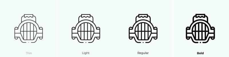 pet carrier icon. Thin, Light, Regular And Bold style design isolated on white background vector