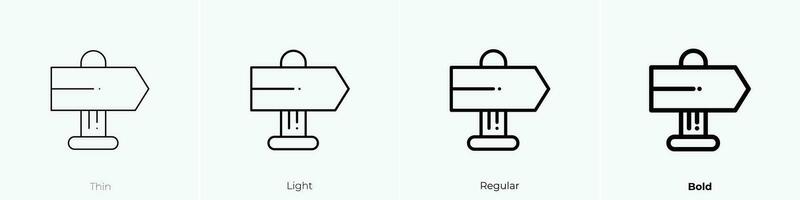 panel icon. Thin, Light, Regular And Bold style design isolated on white background vector