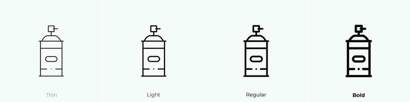 paint spray icon. Thin, Light, Regular And Bold style design isolated on white background vector