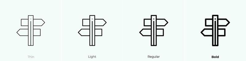 panels icon. Thin, Light, Regular And Bold style design isolated on white background vector