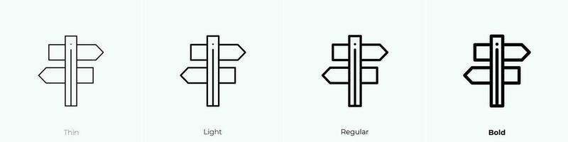 paneles icono. delgado, luz, regular y negrita estilo diseño aislado en blanco antecedentes vector