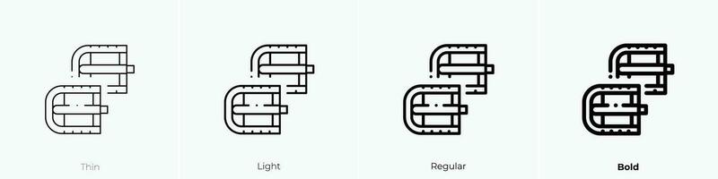 pedal icon. Thin, Light, Regular And Bold style design isolated on white background vector