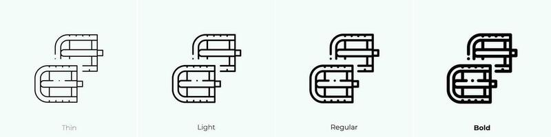 pedal icon. Thin, Light, Regular And Bold style design isolated on white background vector