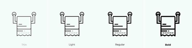 papel icono. delgado, luz, regular y negrita estilo diseño aislado en blanco antecedentes vector