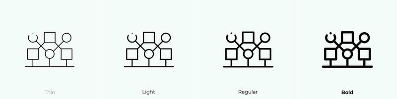 pattern icon. Thin, Light, Regular And Bold style design isolated on white background vector