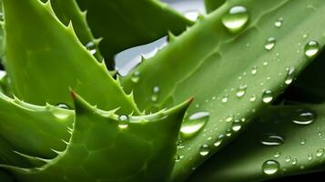 AI generated Visualizing the presentation of the plant Aloe Vera. Generative AI photo