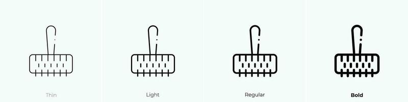 pet brush icon. Thin, Light, Regular And Bold style design isolated on white background vector