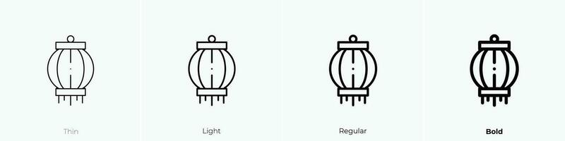 paper lamp icon. Thin, Light, Regular And Bold style design isolated on white background vector