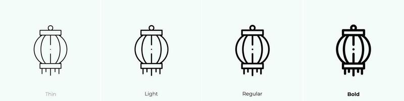 paper lamp icon. Thin, Light, Regular And Bold style design isolated on white background vector