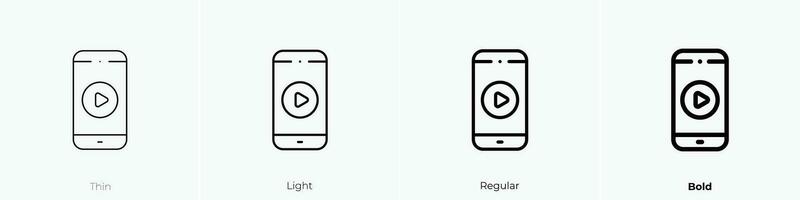 phone icon. Thin, Light, Regular And Bold style design isolated on white background vector