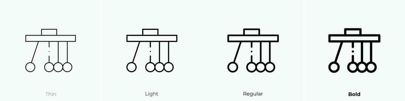 physics icon. Thin, Light, Regular And Bold style design isolated on white background vector