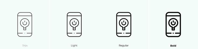 phone icon. Thin, Light, Regular And Bold style design isolated on white background vector