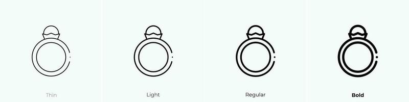 pearl icon. Thin, Light, Regular And Bold style design isolated on white background vector