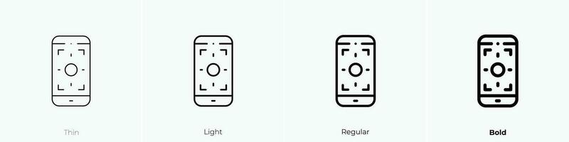 phone icon. Thin, Light, Regular And Bold style design isolated on white background vector