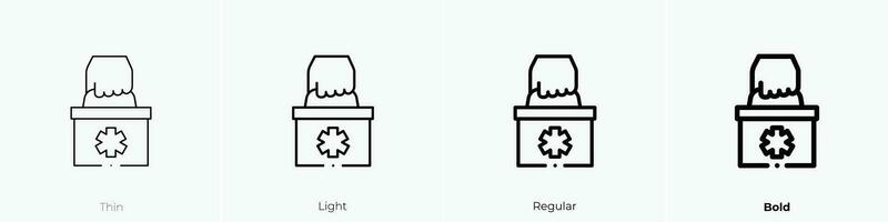 paramedic icon. Thin, Light, Regular And Bold style design isolated on white background vector