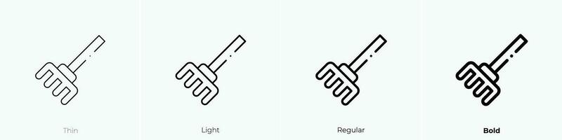 pitchfork icon. Thin, Light, Regular And Bold style design isolated on white background vector