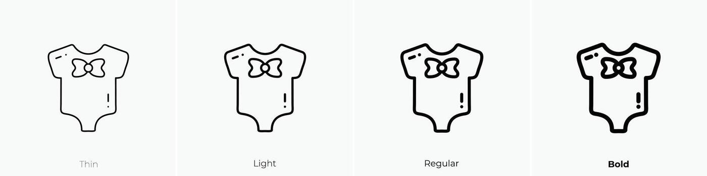 pijama icon. Thin, Light, Regular And Bold style design isolated on white background vector