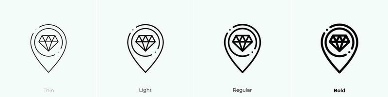 placeholder icon. Thin, Light, Regular And Bold style design isolated on white background vector