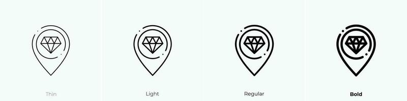 marcador de posición icono. delgado, luz, regular y negrita estilo diseño aislado en blanco antecedentes vector