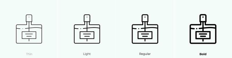 parfume icon. Thin, Light, Regular And Bold style design isolated on white background vector