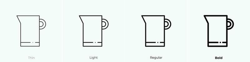 pitcher icon. Thin, Light, Regular And Bold style design isolated on white background vector