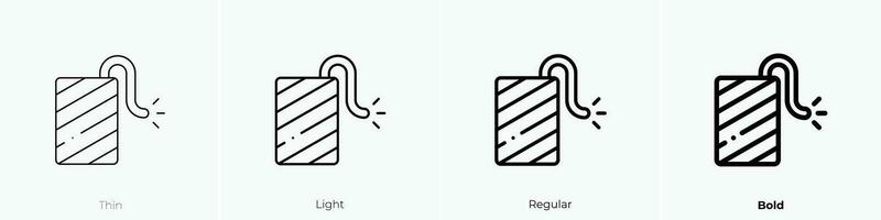petard icon. Thin, Light, Regular And Bold style design isolated on white background vector