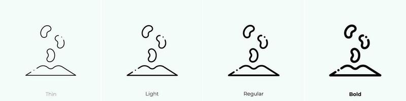 planting icon. Thin, Light, Regular And Bold style design isolated on white background vector