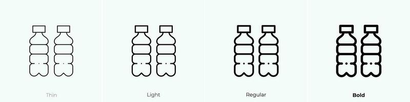 plastic icon. Thin, Light, Regular And Bold style design isolated on white background vector