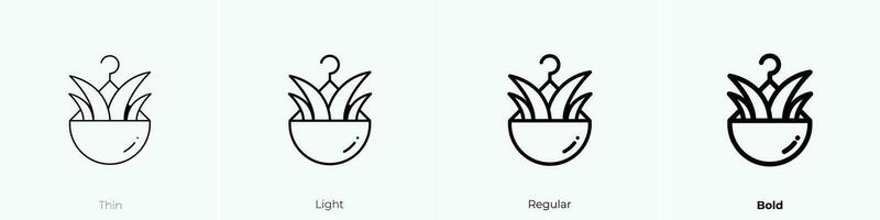 plant icon. Thin, Light, Regular And Bold style design isolated on white background vector